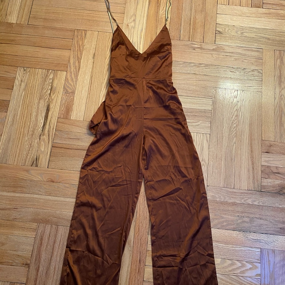 Ruby Satin jumpsuit from fashion nova